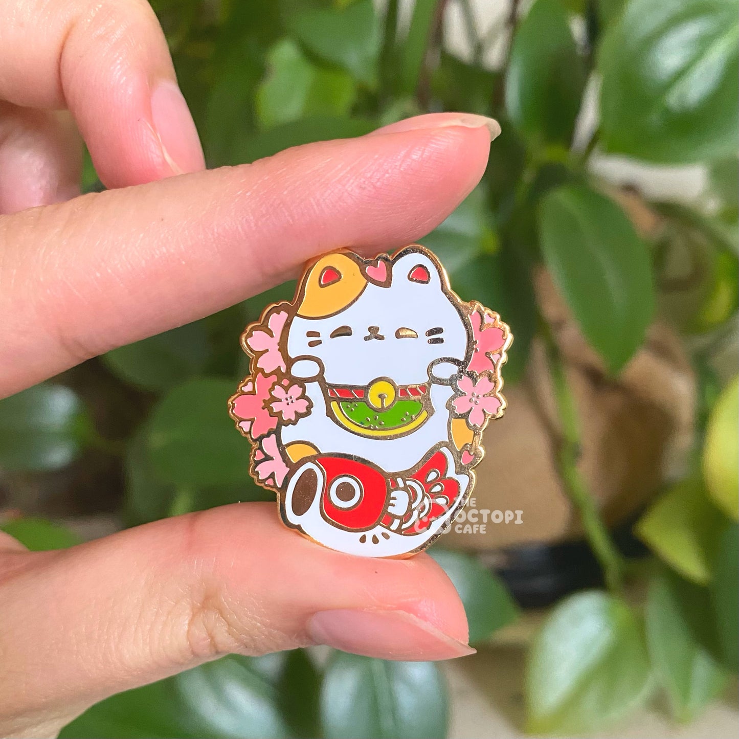 Lucky Koi Cat pin