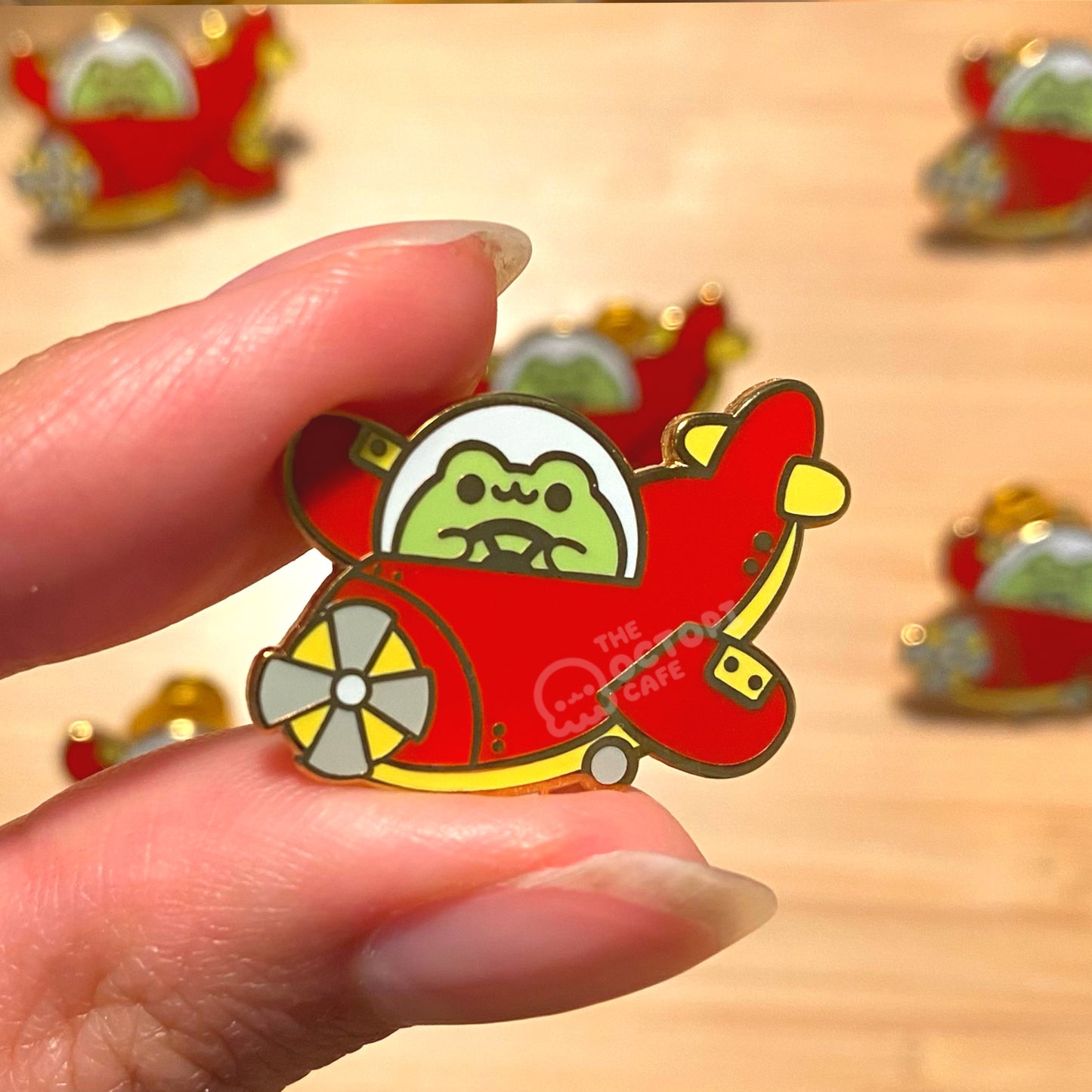 Frog Aviator Enamel Pin