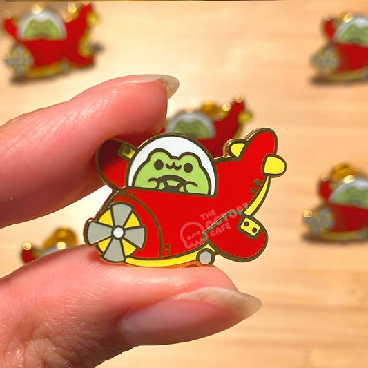 Frog Aviator Enamel Pin