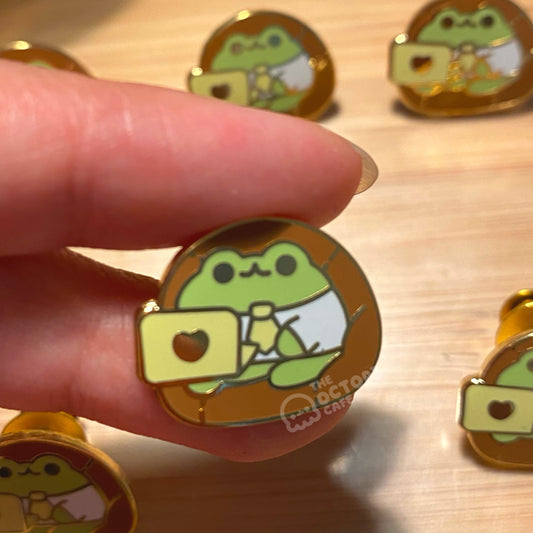 Frog Bean Enamel Pin