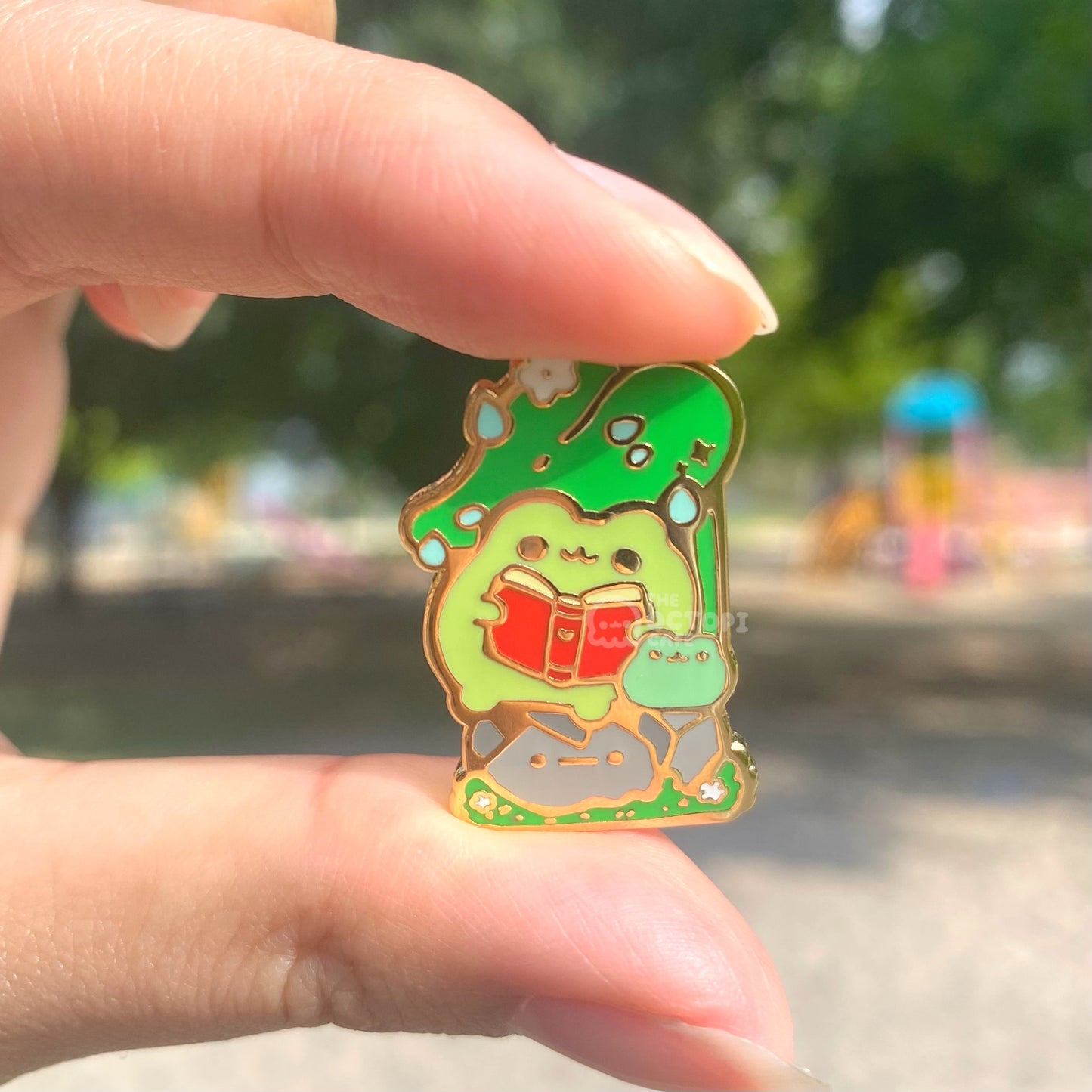 Frog Study Buddy Pin