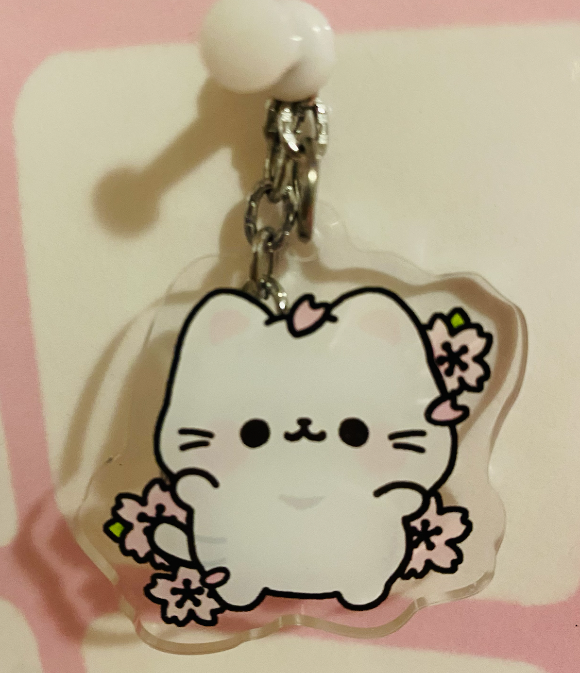 Sakura cat  Keychain