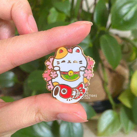 Lucky Koi Cat pin
