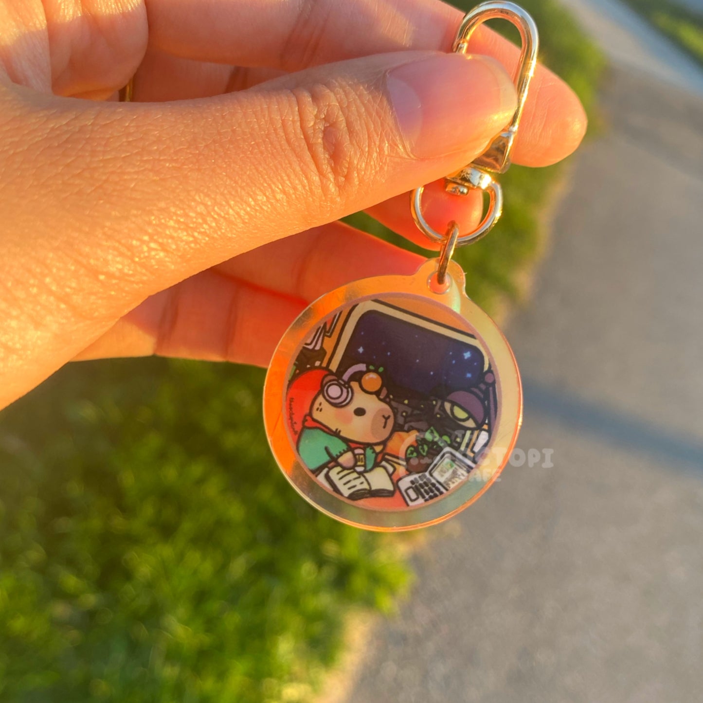 Capybara Lofi Keychain