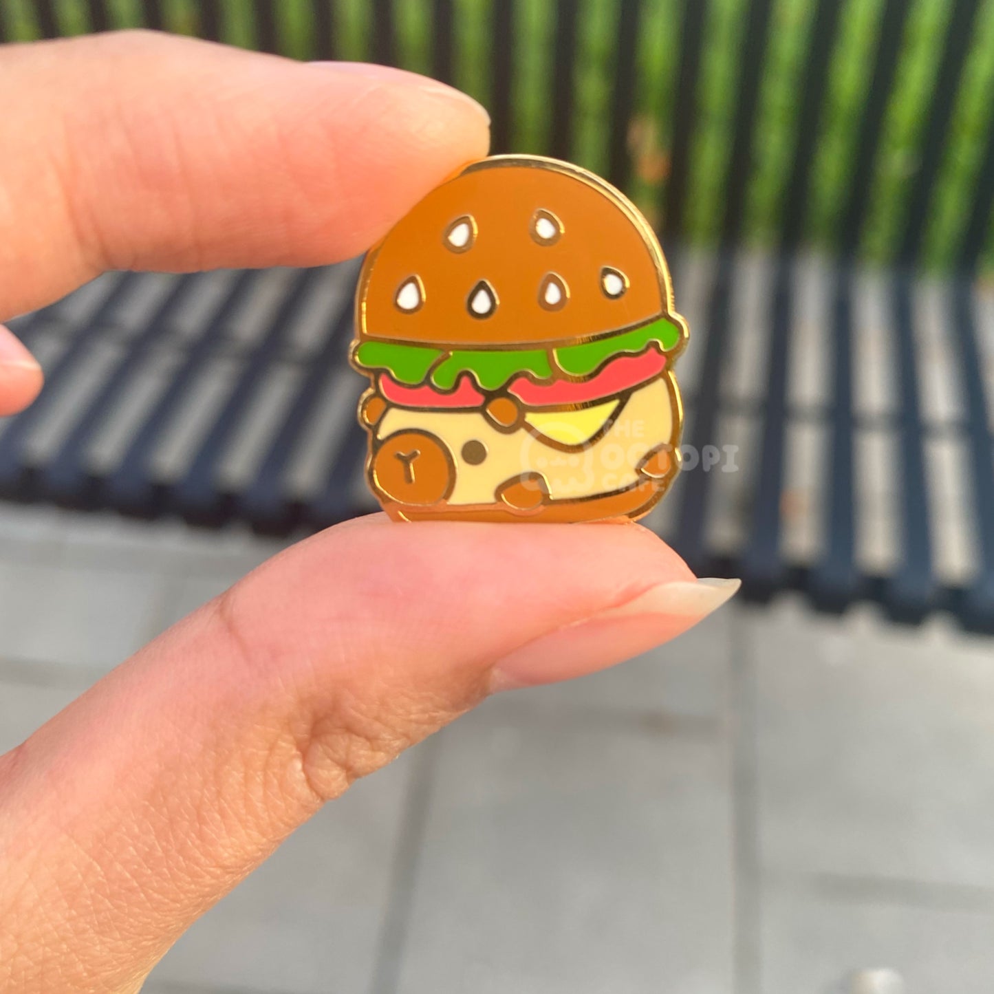 Hamburger Enamel pin
