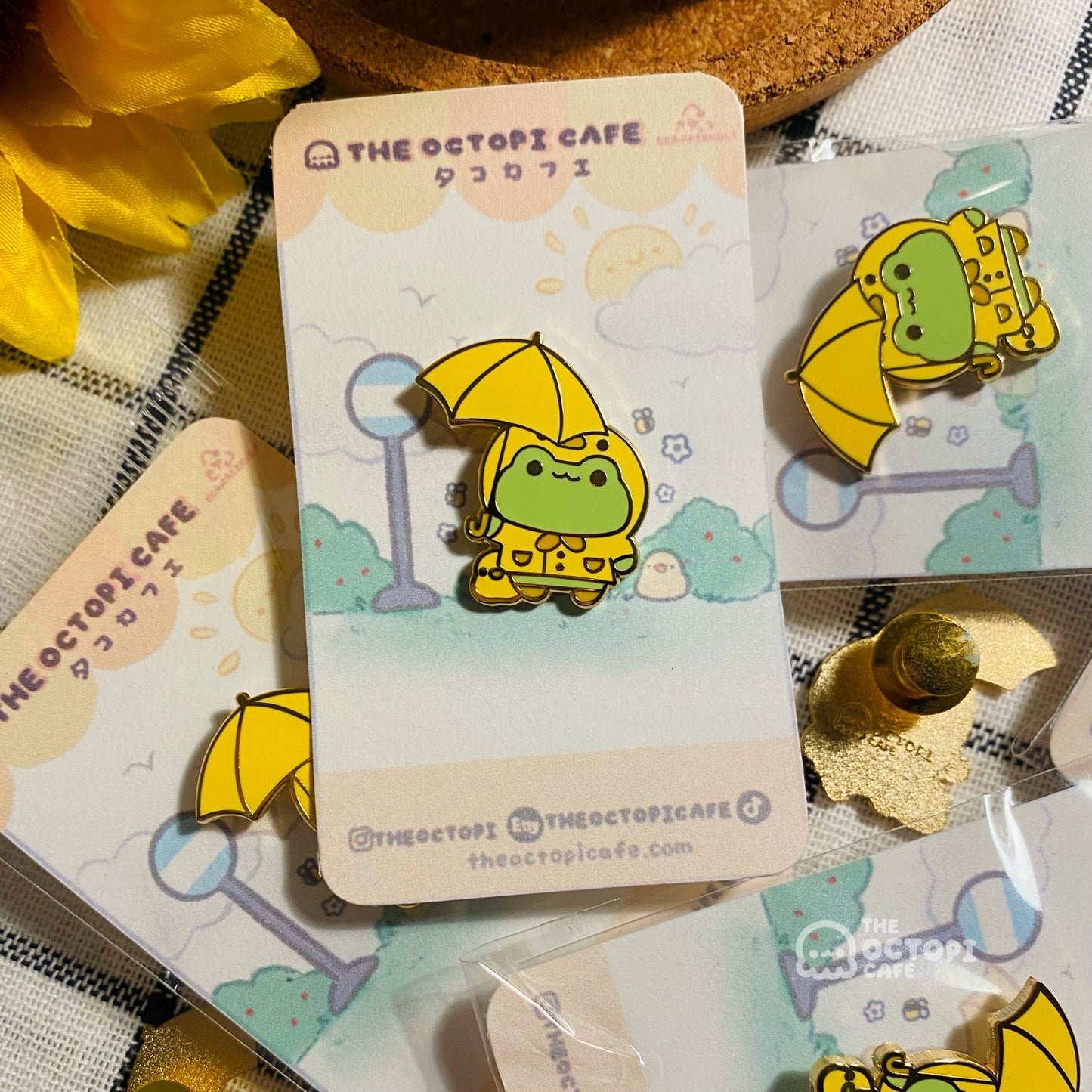 Rain Buddy Frog Enamel Pin