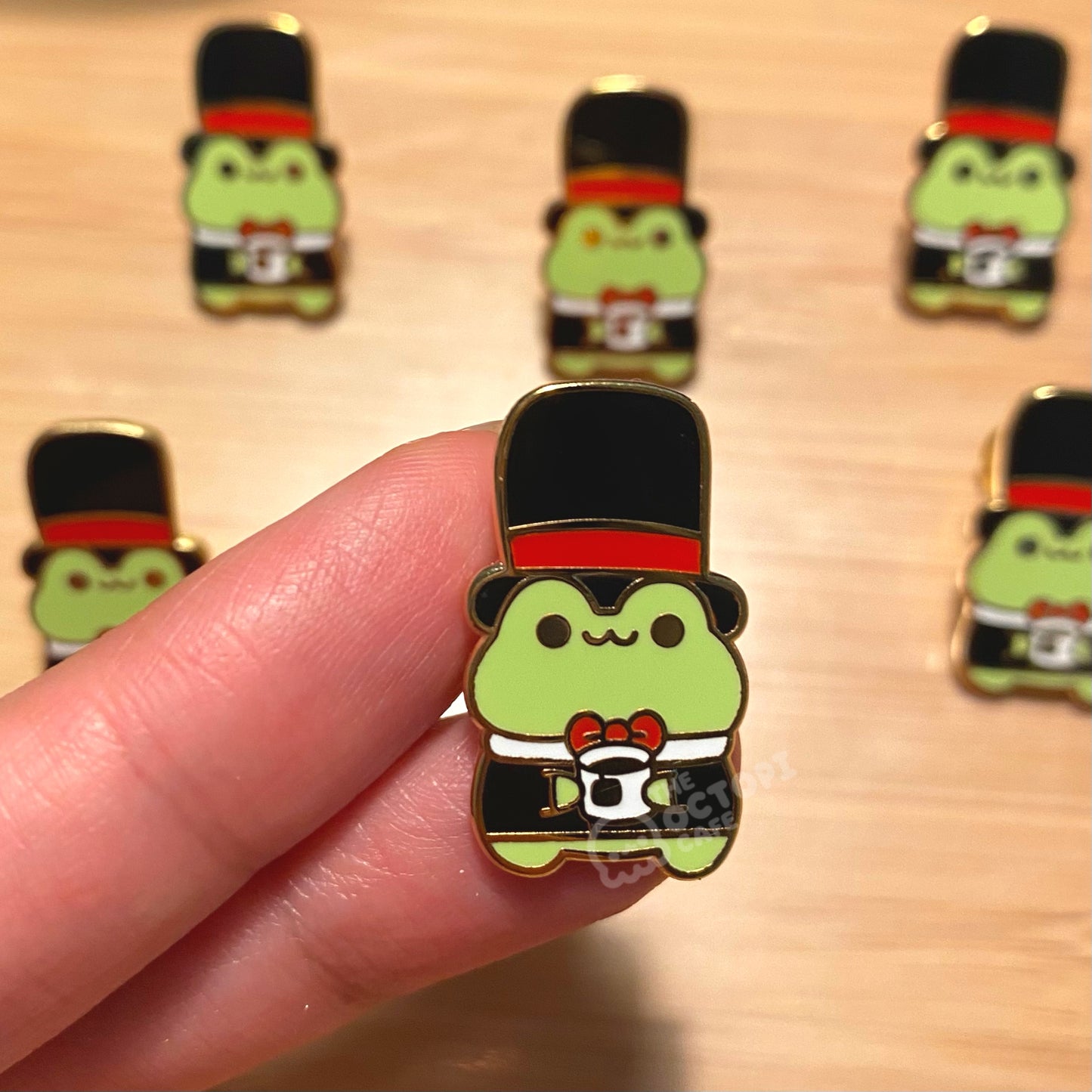 Fancy Frog enamel pin