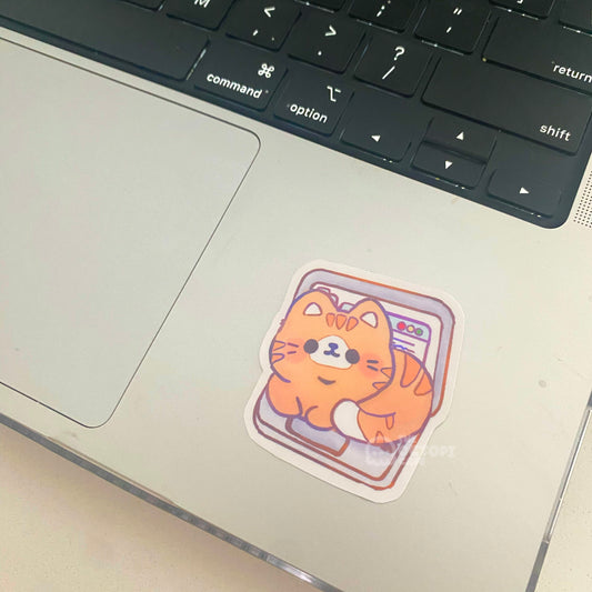 Laptop Cat Sticker