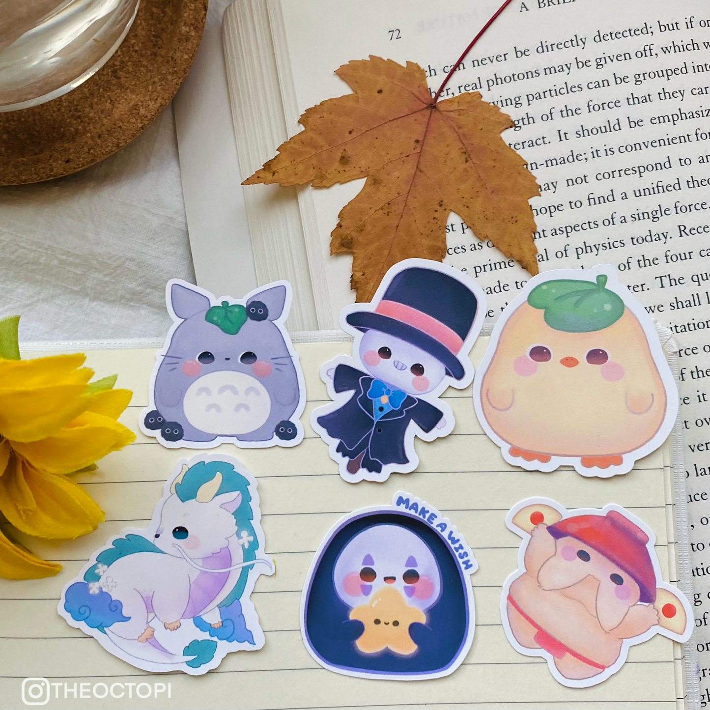 Ghibli Character Vinyl Sticker Pack of 3