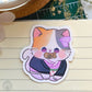 Cat Demon Slayer Taiyaki  Vinyl Sticker Decal