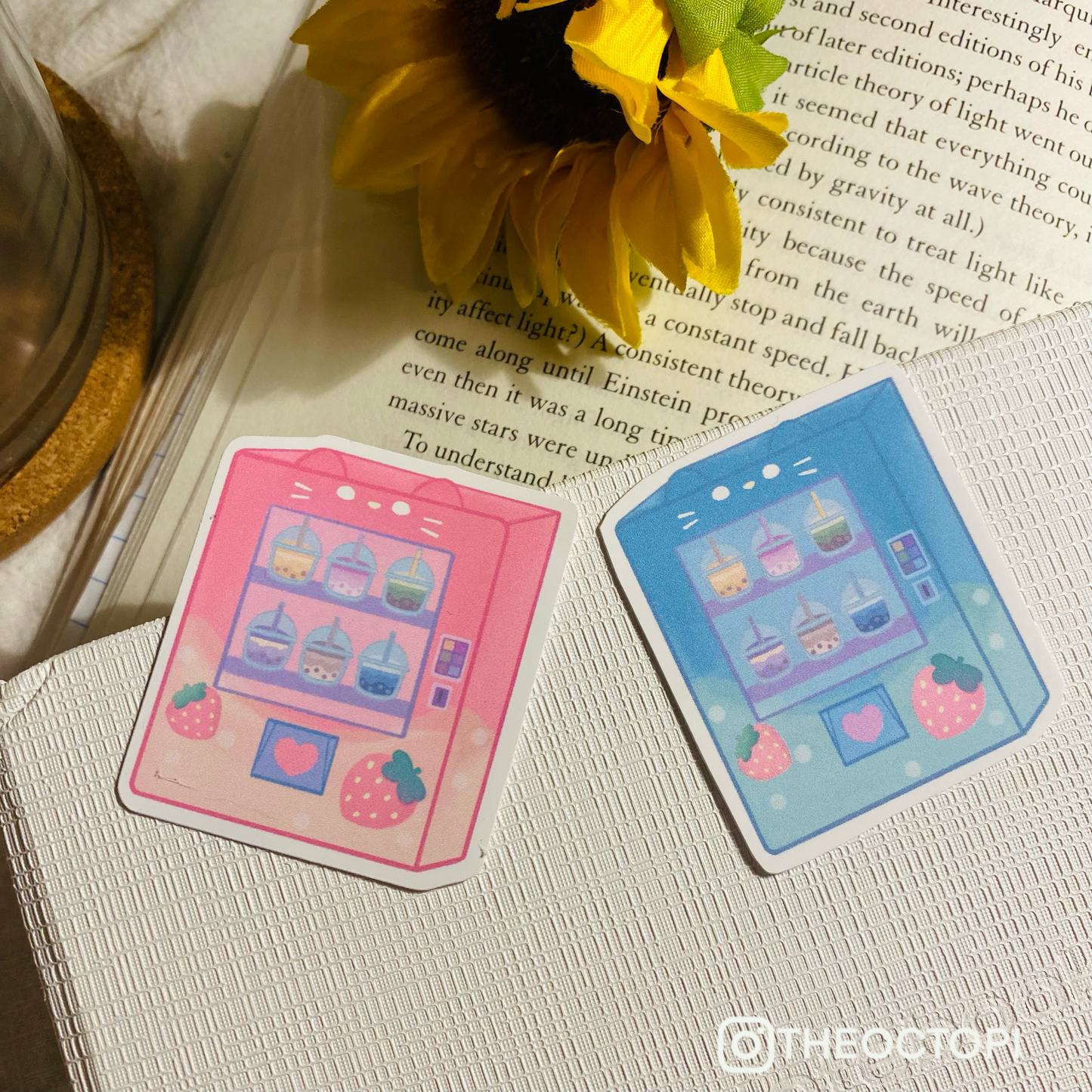 Boba Tea Vending Machine Sticker - Bubble tea sticker, Japanese Harajuku sticker, Bujo Journal, Waterproof Laptop vinyl sticker decal